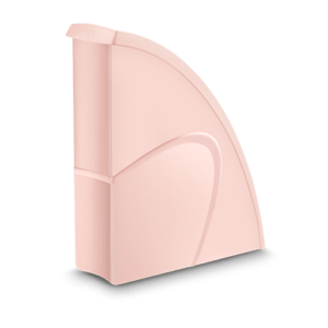 porte revues rangement dossiers documents bibliothèque organisateur vertical rose poudré pastel mineral