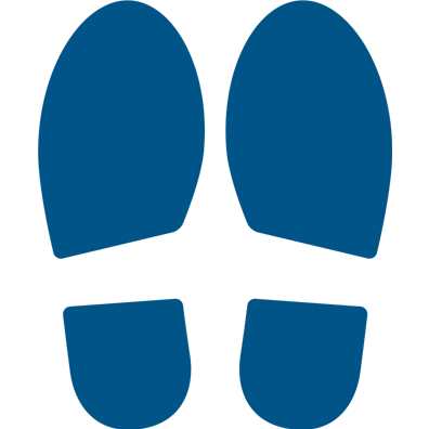 CEP Jeu de empreintes de pas pour pose au sol coloris bleu 7010-22