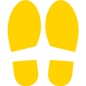 CEP Jeu de empreintes de pas pour pose au sol coloris jaune 7010-22