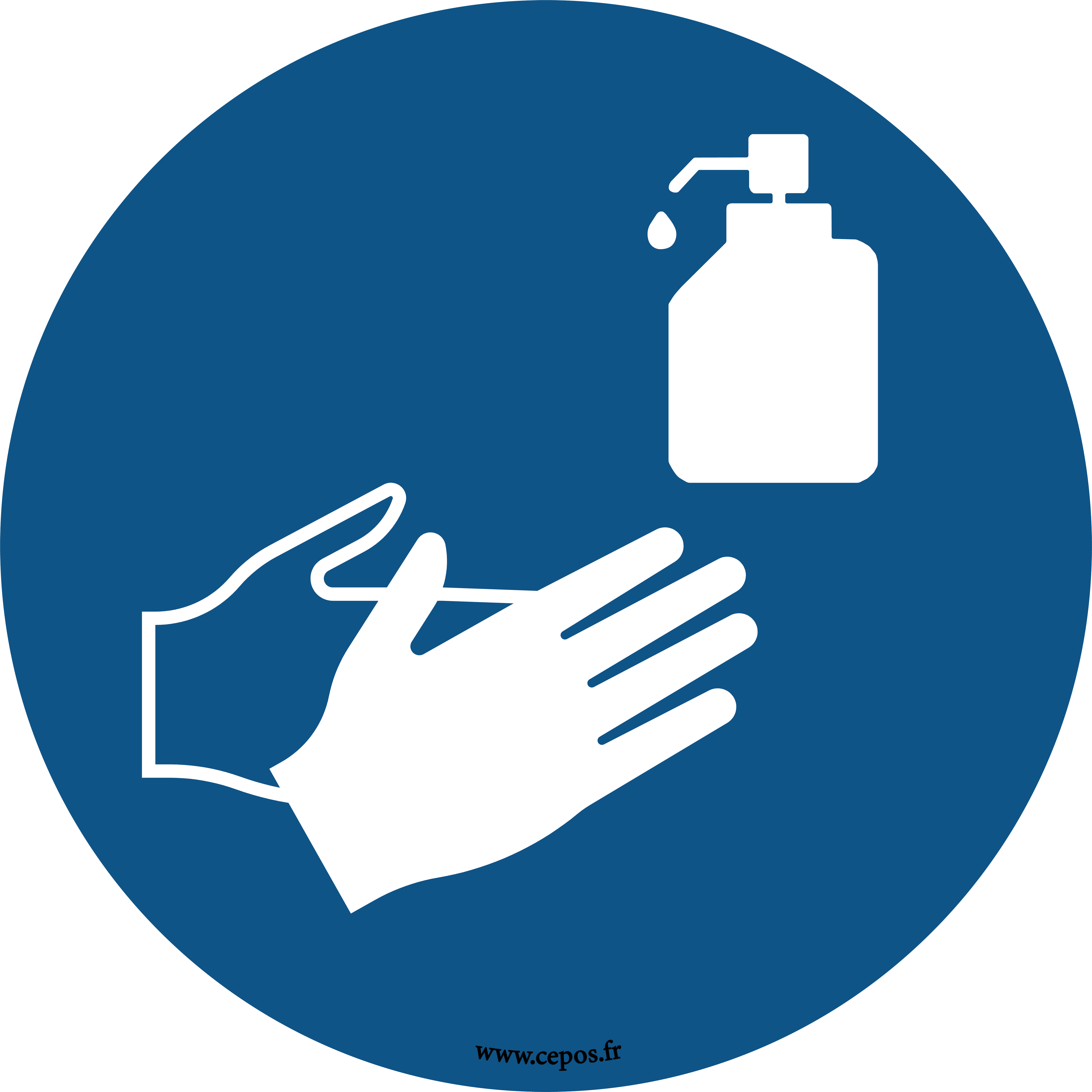 CEP Sticker pour sol Désinfection des mains obligatoire 7010-814