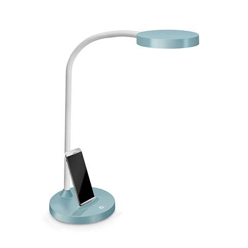 Lampe de bureau LED pour bureau à domicile, lampe de bureau à DEL avec port  de charge USB C + A, lampe de bureau d'architecte, 5 éclairages, 5  luminosités, pince flexible col