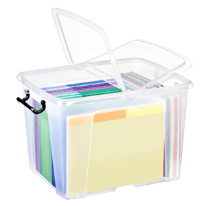 Boite de rangement 40L Strata transparente