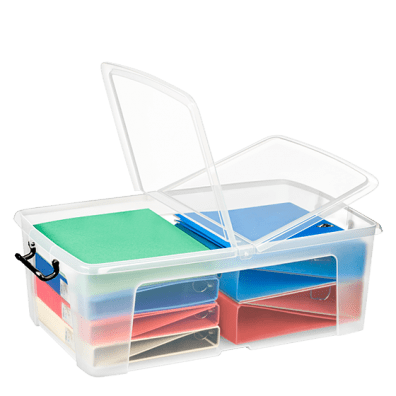 Boîte en plastique transparente 75L - Clip N' Box