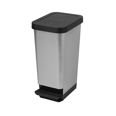 poubelle à pédale en carbone 45 litres