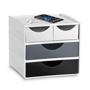 Mini module de rangement MyCube 4 tiroirs Mineral Gris
