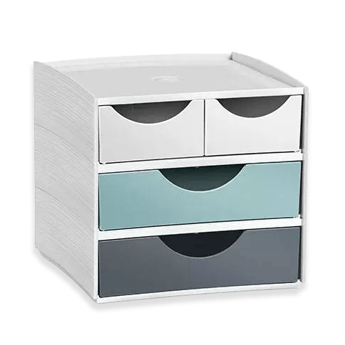 Module de rangement à tiroirs petite taille pour les fournitures de bureau