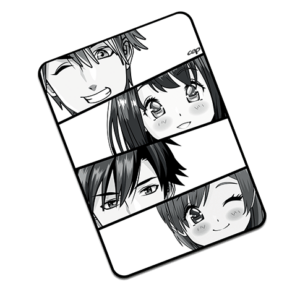 tapis de souris manga noir et blanc