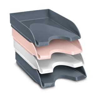 lot corbeilles à courrier mineral