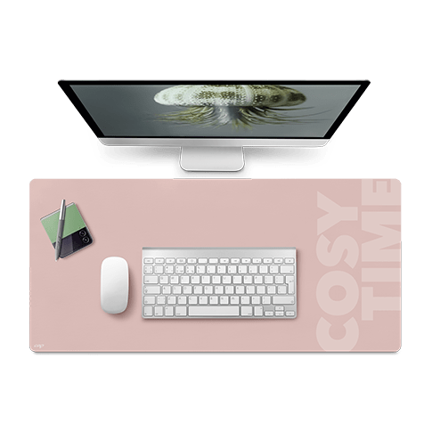 sous mains rose poudrée cosy time