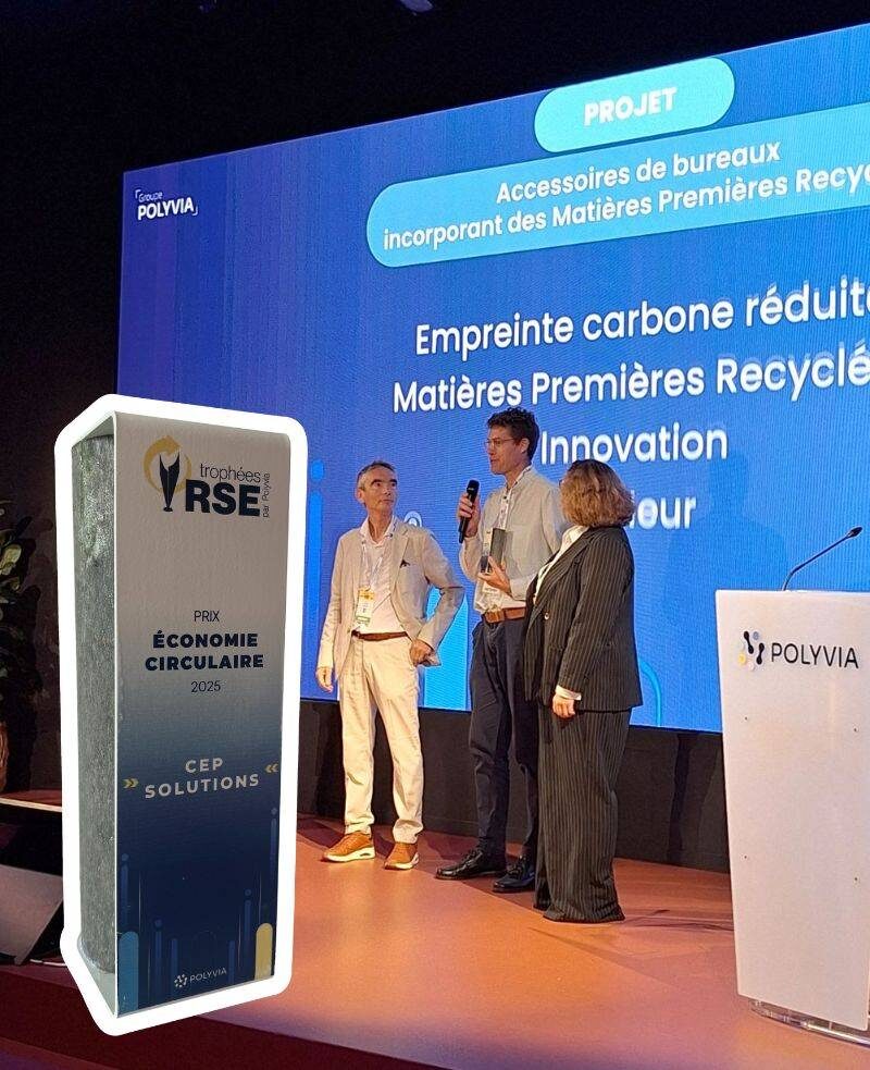 cep récompensé par un trophée polyvia de l'économie circulaire pour sa gamme recyclée terranova